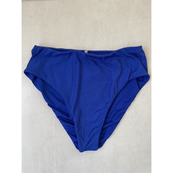 Kenny Flowers Swim Bikini Bottom High Waist The Capri Ribbed Swimwear - Picture 1 of 9